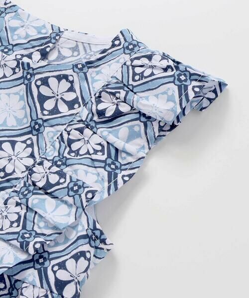 BeBe / べべ シャツ・ブラウス | 【お揃い】復刻アーカイブタイル柄肩フリルブラウス(100~150cm) | 詳細10