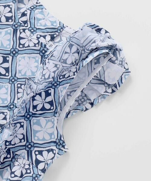 BeBe / べべ シャツ・ブラウス | 【お揃い】復刻アーカイブタイル柄肩フリルブラウス(100~150cm) | 詳細11