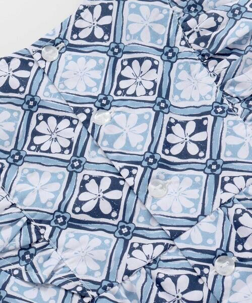 BeBe / べべ シャツ・ブラウス | 【お揃い】復刻アーカイブタイル柄肩フリルブラウス(100~150cm) | 詳細12