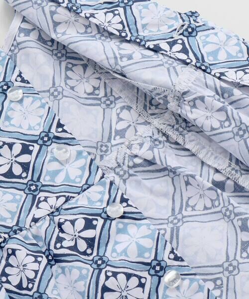 BeBe / べべ シャツ・ブラウス | 【お揃い】復刻アーカイブタイル柄肩フリルブラウス(100~150cm) | 詳細14