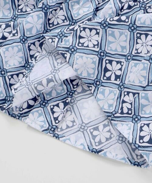 BeBe / べべ シャツ・ブラウス | 【お揃い】復刻アーカイブタイル柄肩フリルブラウス(100~150cm) | 詳細16