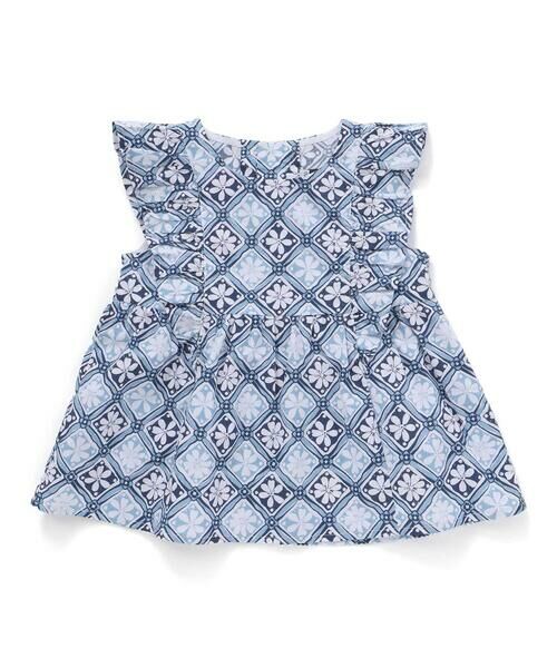 BeBe / べべ シャツ・ブラウス | 【お揃い】復刻アーカイブタイル柄肩フリルブラウス(100~150cm) | 詳細7