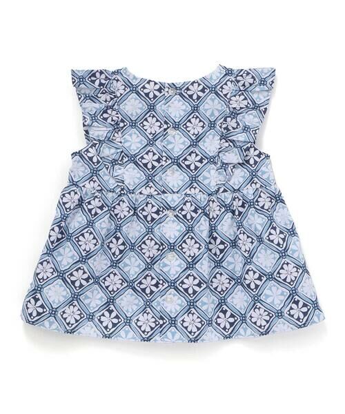 BeBe / べべ シャツ・ブラウス | 【お揃い】復刻アーカイブタイル柄肩フリルブラウス(100~150cm) | 詳細8