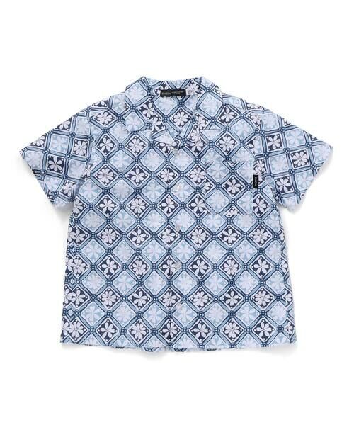BeBe / べべ シャツ・ブラウス | 【お揃い】復刻アーカイブタイル柄オープンカラー半袖シャツ(100~140cm) | 詳細5