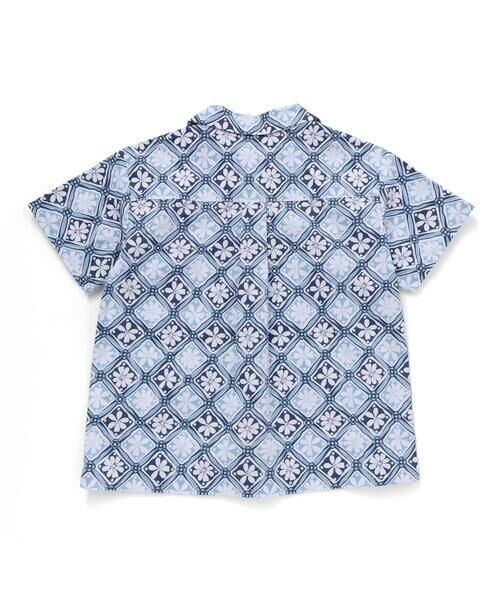 BeBe / べべ シャツ・ブラウス | 【お揃い】復刻アーカイブタイル柄オープンカラー半袖シャツ(100~140cm) | 詳細6