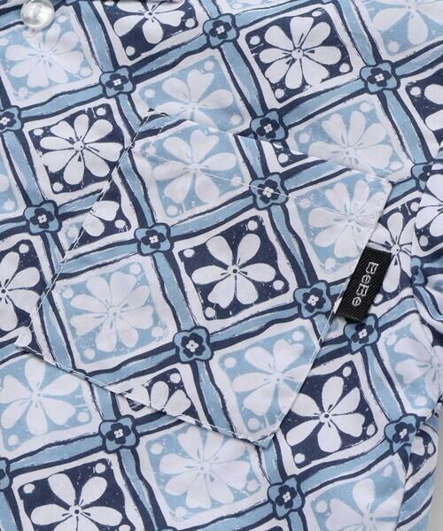 BeBe / べべ シャツ・ブラウス | 【お揃い】復刻アーカイブタイル柄オープンカラー半袖シャツ(100~140cm) | 詳細8