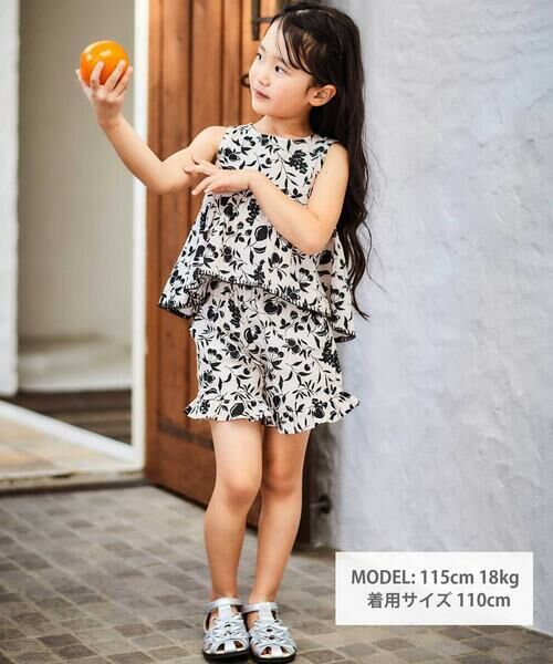 BeBe / べべ シャツ・ブラウス | 【お揃い】マルシェフルーツ柄楊柳チュニックブラウス(100~150cm) | 詳細1