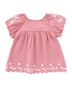 BeBe / べべ シャツ・ブラウス | フラワー刺しゅうダブルガーゼバルーン袖ブラウス(90~150cm)