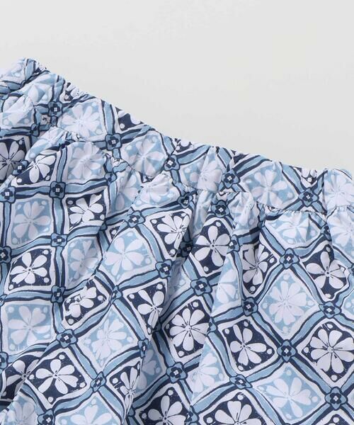 BeBe / べべ ショート・ハーフ・半端丈パンツ | 【お揃い】復刻アーカイブタイル柄フレアキュロットパンツ(90~150cm) | 詳細10