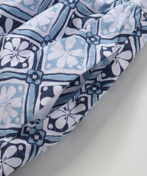 BeBe / べべ ショート・ハーフ・半端丈パンツ | 【お揃い】復刻アーカイブタイル柄フレアキュロットパンツ(90~150cm) | 詳細11