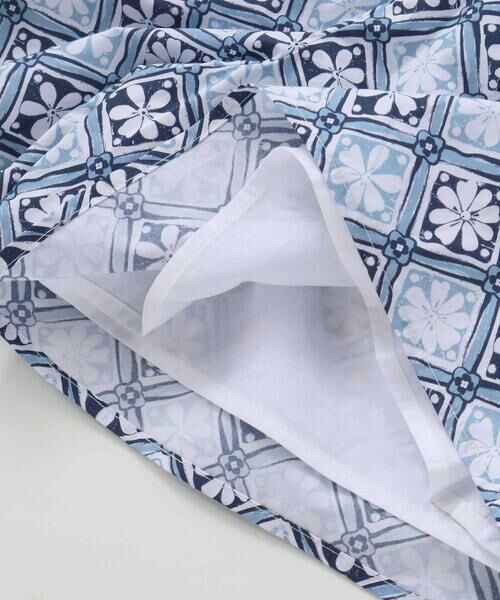 BeBe / べべ ショート・ハーフ・半端丈パンツ | 【お揃い】復刻アーカイブタイル柄フレアキュロットパンツ(90~150cm) | 詳細12