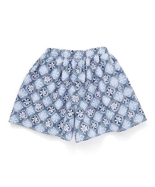 BeBe / べべ ショート・ハーフ・半端丈パンツ | 【お揃い】復刻アーカイブタイル柄フレアキュロットパンツ(90~150cm) | 詳細9