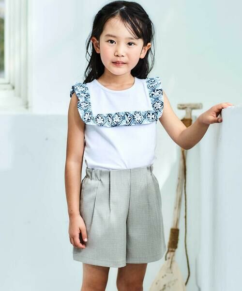 BeBe / べべ ショート・ハーフ・半端丈パンツ | リネン調オックスタックショートパンツ(90~160cm) | 詳細4