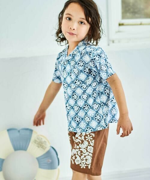 BeBe / べべ ショート・ハーフ・半端丈パンツ | ペーズリープリントストレッチオックスハーフパンツ(90~150cm) | 詳細3