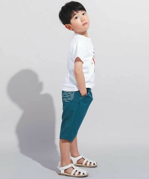 BeBe / べべ ショート・ハーフ・半端丈パンツ | 【WEB限定】ツイルストレッチポケットロゴプリントハーフパンツ(100~140cm) | 詳細3