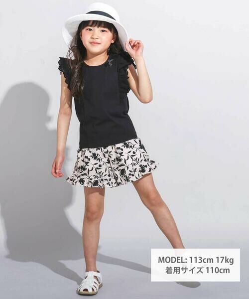 BeBe / べべ ショート・ハーフ・半端丈パンツ | 【お揃い】マルシェフルーツ柄楊柳裾フリルショートパンツ(90~150cm) | 詳細3