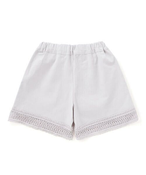 BeBe / べべ ショート・ハーフ・半端丈パンツ | スラブオックス裾レースショートパンツ(90~150cm) | 詳細2