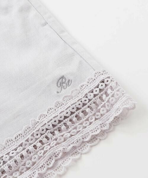 BeBe / べべ ショート・ハーフ・半端丈パンツ | スラブオックス裾レースショートパンツ(90~150cm) | 詳細5