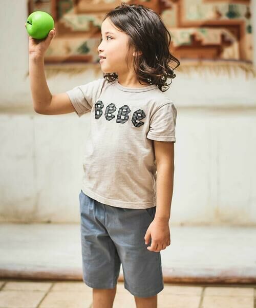 BeBe / べべ ショート・ハーフ・半端丈パンツ | スラブオックスリーフ柄ポケットハーフパンツ(90~150cm) | 詳細2