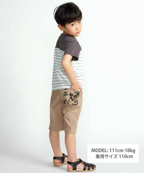 BeBe / べべ ショート・ハーフ・半端丈パンツ | スラブオックスリーフ柄ポケットハーフパンツ(90~150cm) | 詳細12