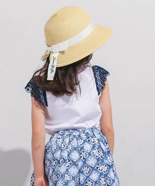 BeBe / べべ Tシャツ | お花レースキャップスリーブ天竺Tシャツ(90~150cm) | 詳細3