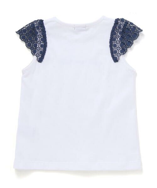BeBe / べべ Tシャツ | お花レースキャップスリーブ天竺Tシャツ(90~150cm) | 詳細7