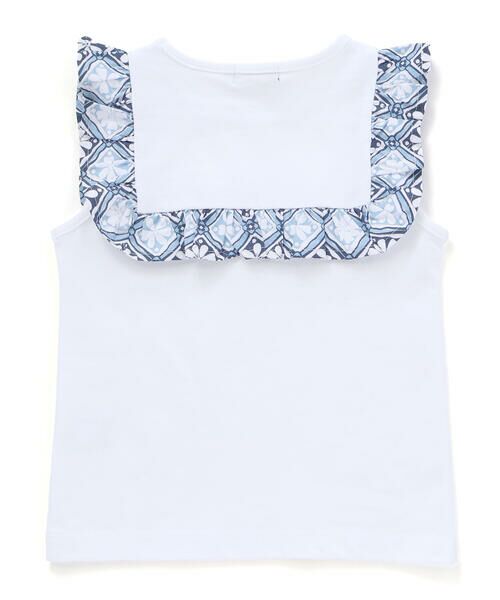 BeBe / べべ Tシャツ | 【お揃い】復刻アーカイブタイル柄スクエアフリル天竺Tシャツ(90~150cm) | 詳細6