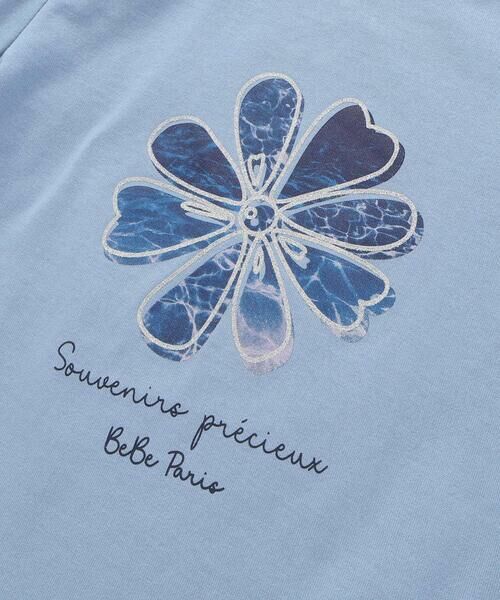 BeBe / べべ Tシャツ | 袖リボンフラワープリント天竺半袖Tシャツ(90~160cm) | 詳細11