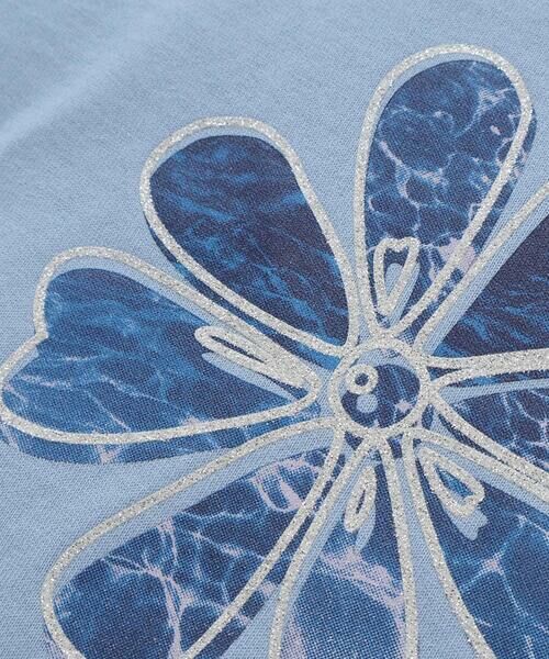 BeBe / べべ Tシャツ | 袖リボンフラワープリント天竺半袖Tシャツ(90~160cm) | 詳細12