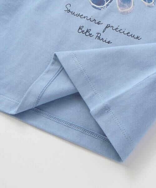 BeBe / べべ Tシャツ | 袖リボンフラワープリント天竺半袖Tシャツ(90~160cm) | 詳細15