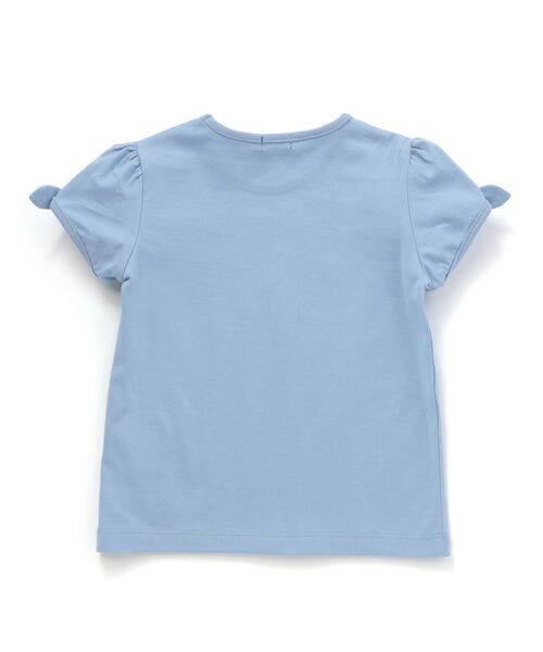 BeBe / べべ Tシャツ | 袖リボンフラワープリント天竺半袖Tシャツ(90~160cm) | 詳細9