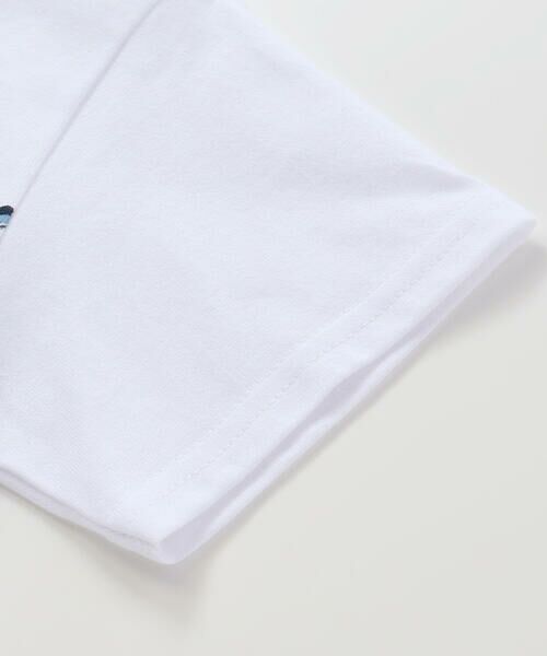 BeBe / べべ Tシャツ | 【お揃い】復刻アーカイブタイル柄ライン切り替え半袖天竺Tシャツ(90~150cm) | 詳細9