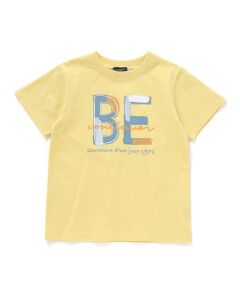 BeBe / べべ Tシャツ | ペンキ風BEロゴプリント半袖天竺Tシャツ(80~150cm)
