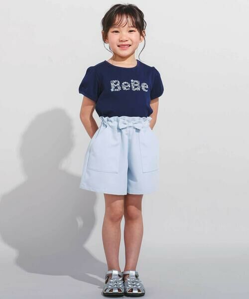 BeBe / べべ Tシャツ | 【WEB限定】発泡プリントお花ロゴ天竺半袖Tシャツ(100~140cm) | 詳細5