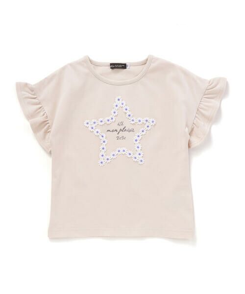 BeBe / べべ Tシャツ | 【WEB限定】お花レース星フリル天竺半袖Tシャツ(100~140cm) | 詳細7