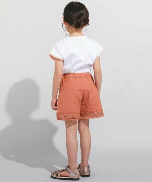 BeBe / べべ Tシャツ | 立体オレンジモチーフフリンジ半袖Tシャツ(90~150cm) | 詳細3