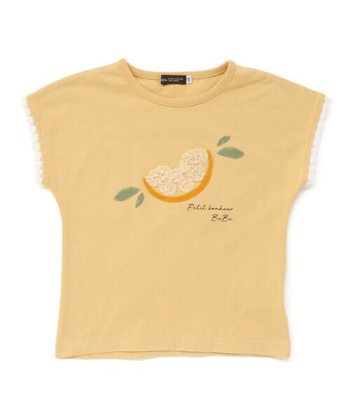 BeBe / べべ Tシャツ | 立体オレンジモチーフフリンジ半袖Tシャツ(90~150cm) | 詳細10