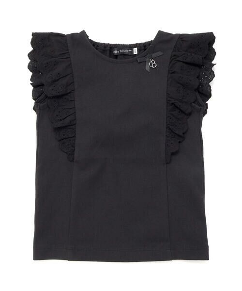 BeBe / べべ Tシャツ | 肩フリルレース天竺ノースリーブTシャツ(90~150cm) | 詳細6