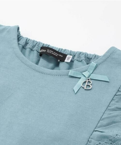 BeBe / べべ Tシャツ | 肩フリルレース天竺ノースリーブTシャツ(90~150cm) | 詳細11