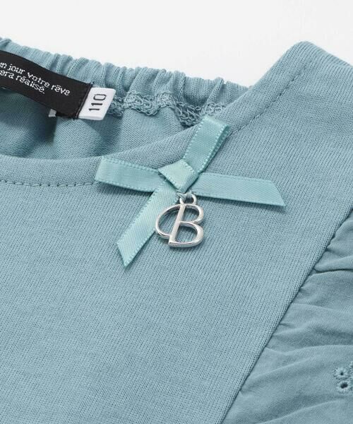 BeBe / べべ Tシャツ | 肩フリルレース天竺ノースリーブTシャツ(90~150cm) | 詳細12