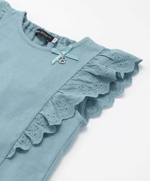 BeBe / べべ Tシャツ | 肩フリルレース天竺ノースリーブTシャツ(90~150cm) | 詳細13