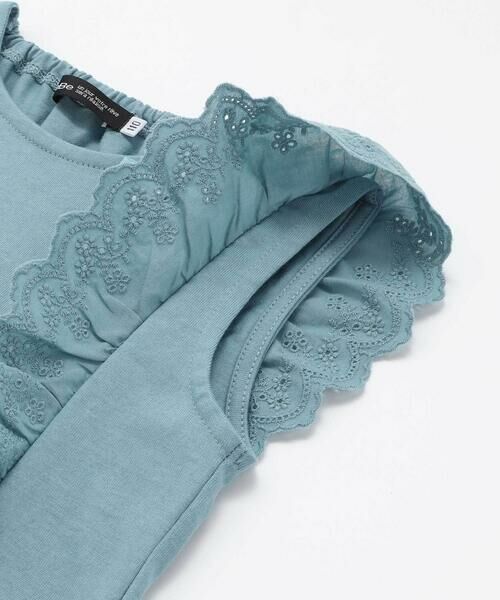 BeBe / べべ Tシャツ | 肩フリルレース天竺ノースリーブTシャツ(90~150cm) | 詳細14