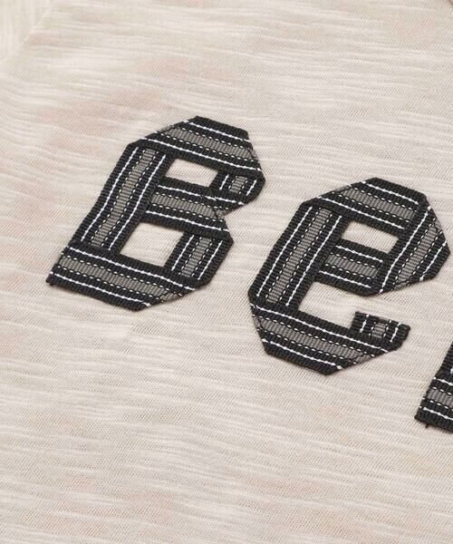 BeBe / べべ Tシャツ | ストライプテープロゴバックネームスラブ天竺半袖Tシャツ(90~150cm) | 詳細11