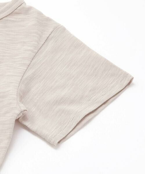 BeBe / べべ Tシャツ | ストライプテープロゴバックネームスラブ天竺半袖Tシャツ(90~150cm) | 詳細12