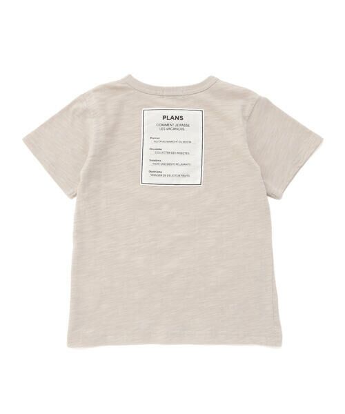BeBe / べべ Tシャツ | ストライプテープロゴバックネームスラブ天竺半袖Tシャツ(90~150cm) | 詳細8