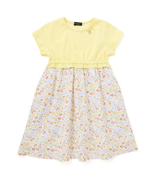 BeBe / べべ ミニ丈・ひざ丈ワンピース | 【お揃い】シャンドゥフルールプリントローン天竺切り替えワンピース(80~150cm) | 詳細11