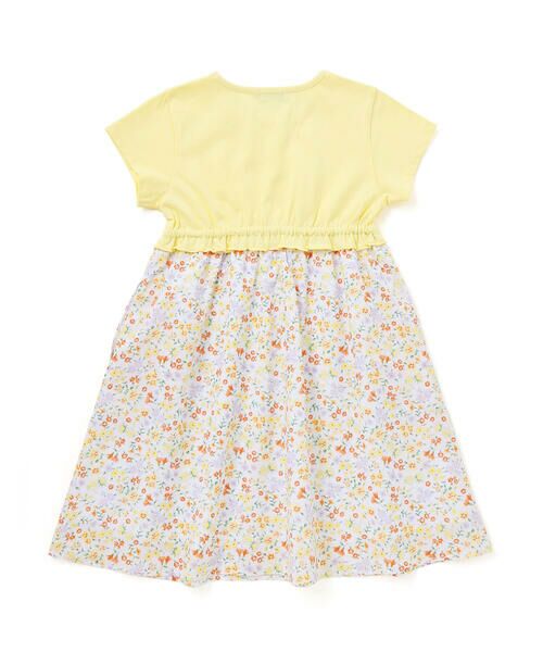 BeBe / べべ ミニ丈・ひざ丈ワンピース | 【お揃い】シャンドゥフルールプリントローン天竺切り替えワンピース(80~150cm) | 詳細12