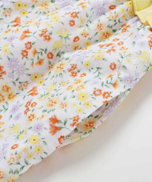 BeBe / べべ ミニ丈・ひざ丈ワンピース | 【お揃い】シャンドゥフルールプリントローン天竺切り替えワンピース(80~150cm) | 詳細17