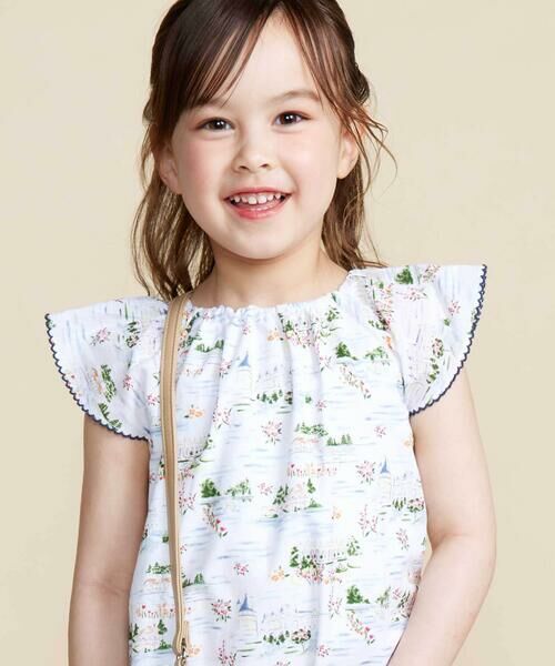 BeBe / べべ ミニ丈・ひざ丈ワンピース | 【お揃い】ブローニュプリントローンフレアワンピース(80~150cm) | 詳細4