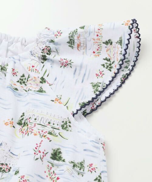 BeBe / べべ ミニ丈・ひざ丈ワンピース | 【お揃い】ブローニュプリントローンフレアワンピース(80~150cm) | 詳細8